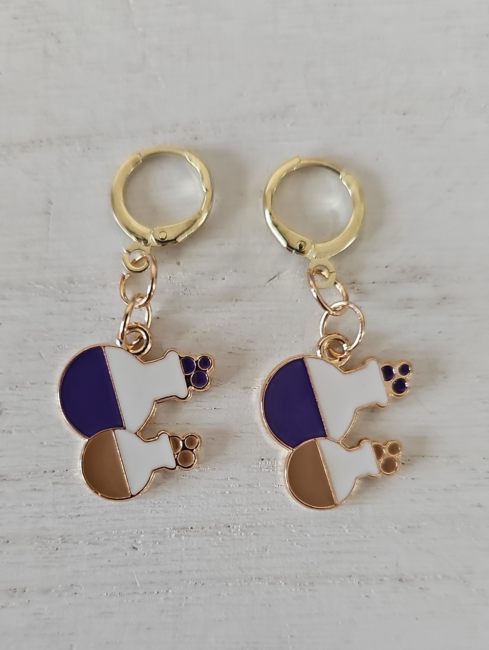 Gold-Tone Enamel Potion Bottle Earrings